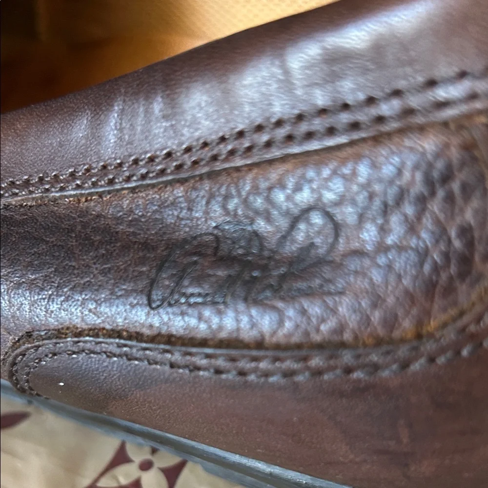 Arnold Palmer Comfor Classics Dark Brown Leather Loafers 10M
